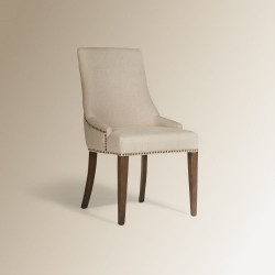 Sillón tapizada en lino Olivia Beige