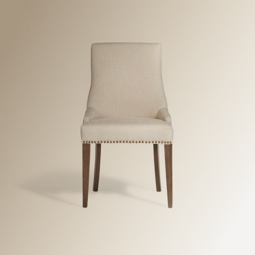 Sillón tapizada en lino Olivia Beige