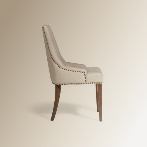 Sillón tapizada en lino Olivia Beige