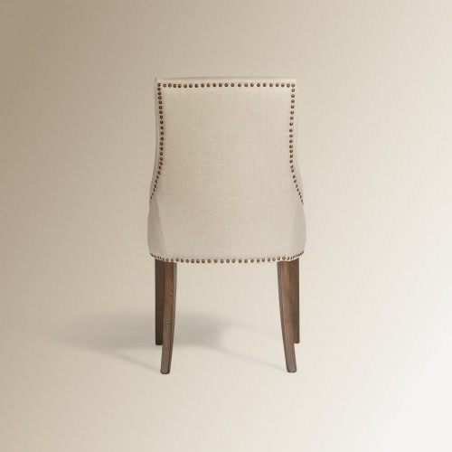Sillón tapizada en lino Olivia Beige