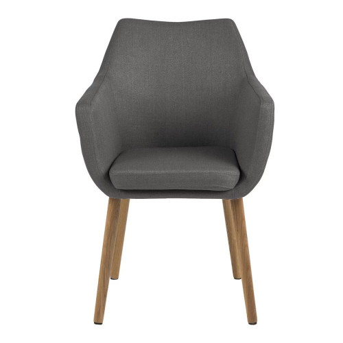 Sillón tapizado Nora Gris oscuro
