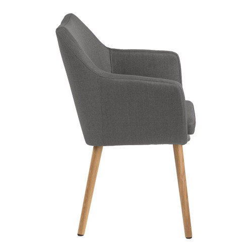 Sillón tapizado Nora Gris oscuro