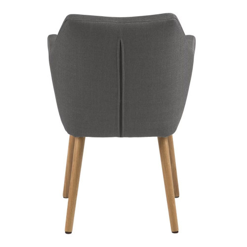 Sillón tapizado Nora Gris oscuro