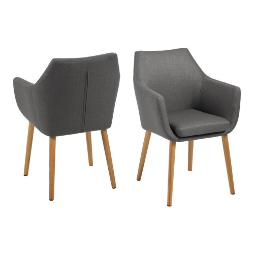 Sillón tapizado Nora Gris oscuro
