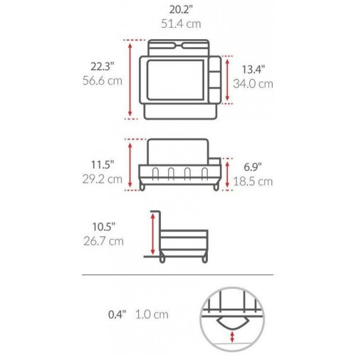 Simplehuman Steel frame draining rack standard