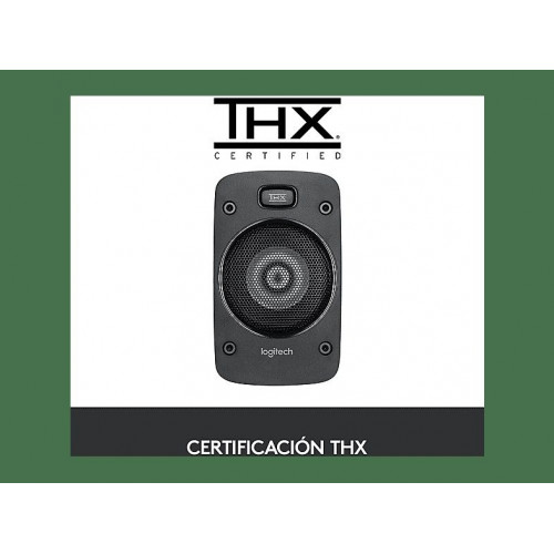 Sistema de altavoces - Logitech Speakers Z906, Potencia total 5x 67 W + 165 W, Alámbrica, Certificación THX, 6 conexiones, Mando a distancia, Negro