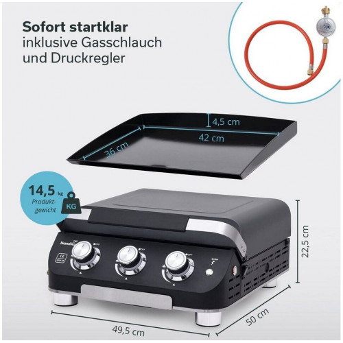 Skandika Palo 3-Burner Plancha Grill without Lid