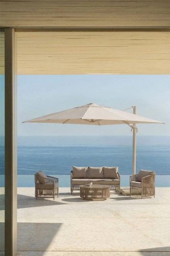 SKLUM Parasol 290 cm En Tela Y Aluminio Cannes Beige