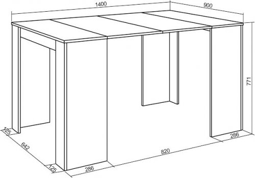Skraut Home Mesa Consola de Comedor Extensible hasta 140 cm