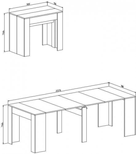 Skraut Home Mesa Consola Extensible 220