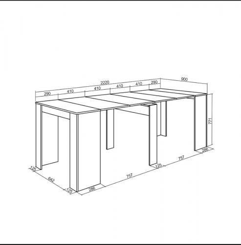 Skraut Home Mesa Consola Extensible