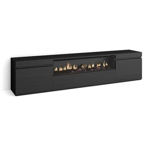 Skraut Home TV cabinet 200x45x35 cm black