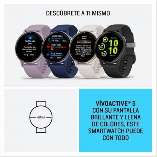 Smartwatch Garmin Vívoactive 5 Blanco AMOLED 4GB GPS 36g Pulsómetro Avanzado