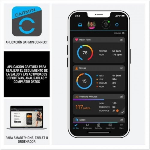 Smartwatch Garmin Vívoactive 5 Blanco AMOLED 4GB GPS 36g Pulsómetro Avanzado