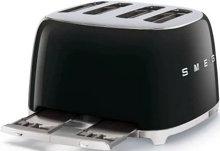 Smeg 50s Style Retro Aesthetic 4 Slice Toaster 6 Presets Extra Wide Slots White TSF03WHUS