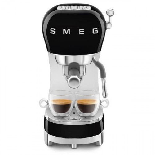 Smeg ECF02BLEU - Cafetera Expresso Manual Estética Años 50 1350W Color Negro