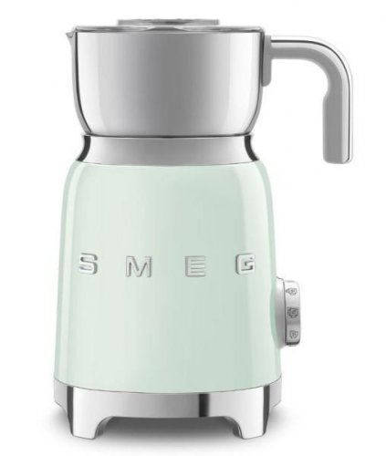 Smeg MFF11PGEU - Smeg MFF11RDEU - Espumador de Leche Estética Años 50 Jarra Extraíble Verde Agua