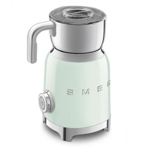 Smeg MFF11PGEU - Smeg MFF11RDEU - Espumador de Leche Estética Años 50 Jarra Extraíble Verde Agua