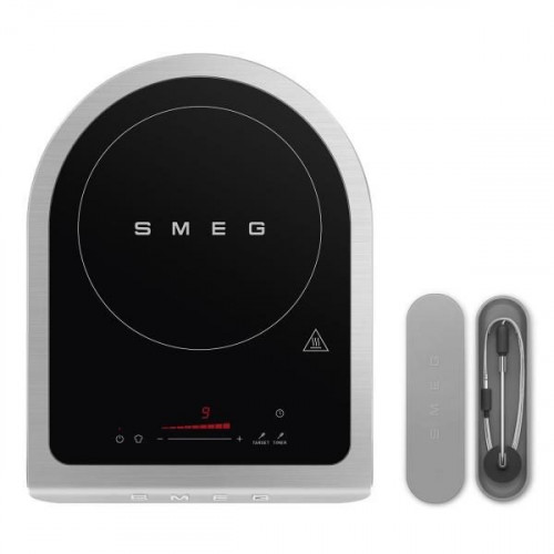 Smeg PIC01EGMEU - Cocina de inducción portátil con sonda térmica Verde