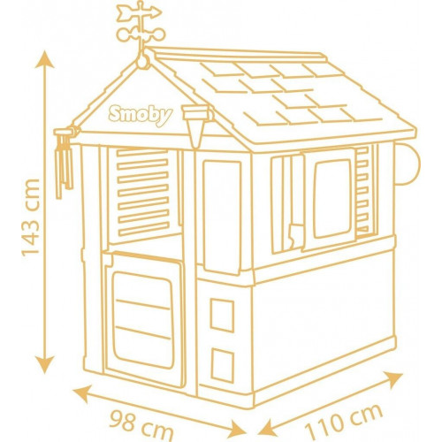 Smoby 4-Seasons Playhouse 103x122x143cm