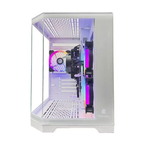 Sobremesa Gaming Nitropc Avanzado AMD Ryzen 3 3200G, Radeon Graphics, 8 GB DDR4, 480GB SSD, Win11 PRO Blanco