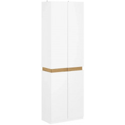 SoBuy KSB01-W Armario con Espejo, blanco, 61x192x30cm (KSB01-W)