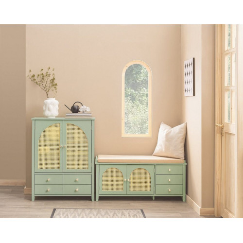 SoBuy Shoe cabinet 70x90x34 cm green (FSB72-GR)