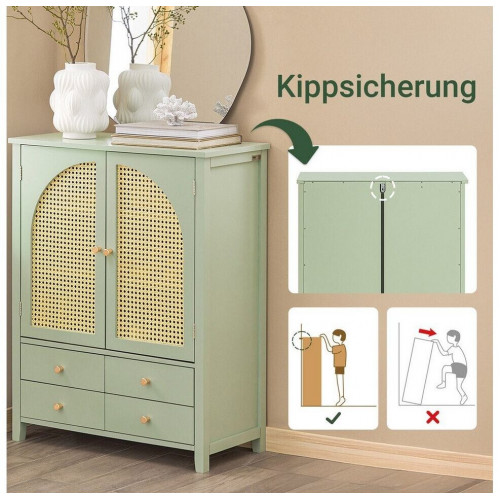 SoBuy Shoe cabinet 70x90x34 cm green (FSB72-GR)