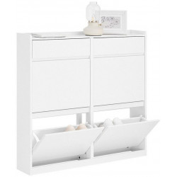 SoBuy Shoe tilting cabinet 98x95x19 cm white (FSR169-W)