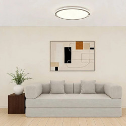 sofá cama Convertible con cojines cilíndricos sofá cama plegable de pana con estructura fija
