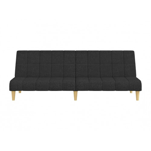Sofá cama de 2 plazas tela negro PWFG10562