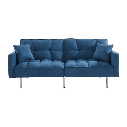 Sofá cama de 3 plazas de tela MINEY - Azul