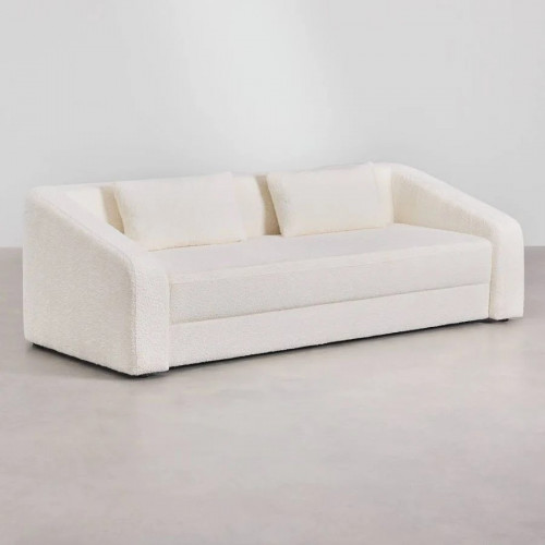 Sofá Cama de 3 Plazas En Tela Bouclé Dalila Sklum