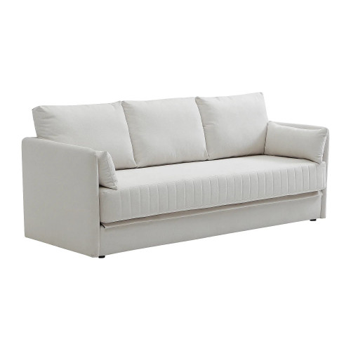 Sofá cama de 3 plazas en tela color beige GRECCO