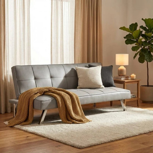 Sofá cama de tejido 2 plazas diseño moderno Gemma clic-clac