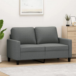 Sofá de 2 plazas de tela gris oscuro para salón