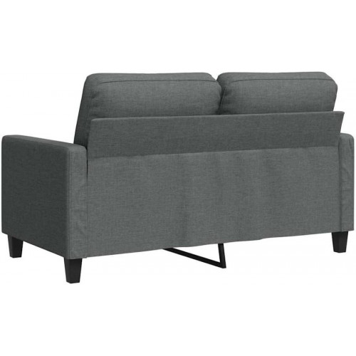 Sofá de 2 plazas de tela gris oscuro para salón