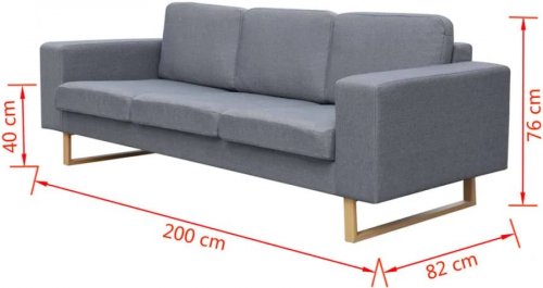 Sofá de 2 plazas de tela Vidaxl
