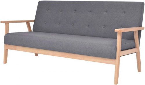 Sofá de 3 Plazas de Tela Vidaxl