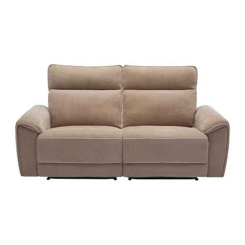 Sofá de 3 plazas reclinable eléctrico de tela color topo DJARALO