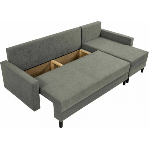Sofá de 4 Plazas Negro Sofá Rinconero 238x123cm Con Función de Descanso Con Almacenamiento Material
