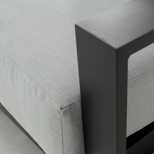 Sofá de jardín NATERIAL Athena de aluminio gris