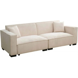 Sofá de pana recto 3 plazas 230 cm