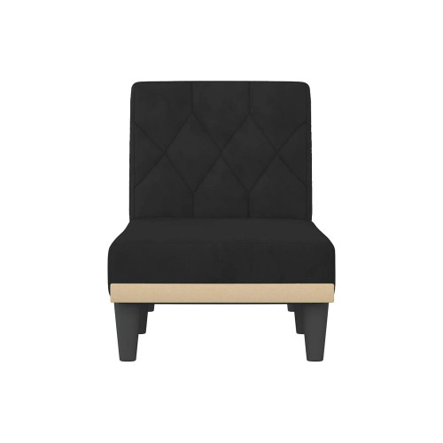 Sofá diván de terciopelo negro