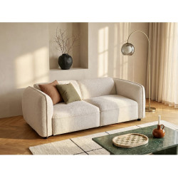 Sofá modular de 2 plazas en chenilla beige - CAMILIO de Maison Céphy