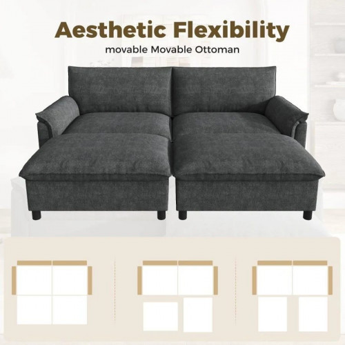 Sofá modular xxl en forma de u/esquinero