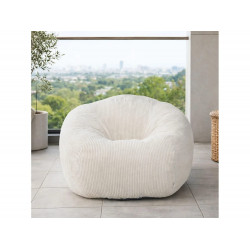 Sofá puf redondo de pana, sillón lounge grande con respaldo, asiento de suelo acogedor para salón, dormitorio o rincón de lectura