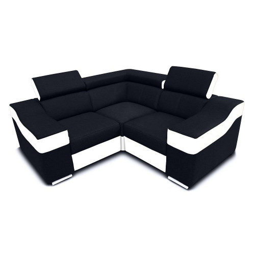 Sofá rinconera mini 190 x 190 cm, reposacabezas reclinables y brazos anchos – Grenoble