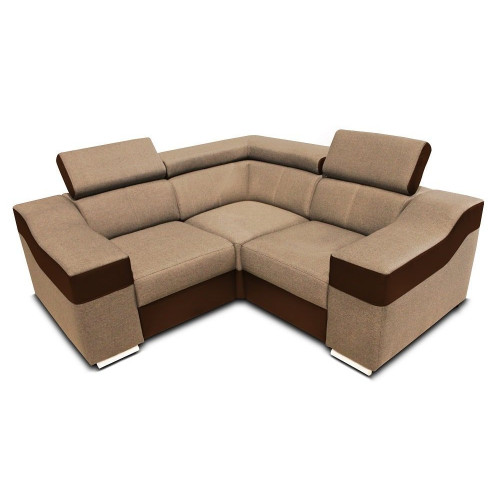 Sofá rinconera mini 190 x 190 cm, reposacabezas reclinables y brazos anchos – Grenoble