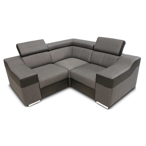 Sofá rinconera mini 190 x 190 cm, reposacabezas reclinables y brazos anchos – Grenoble